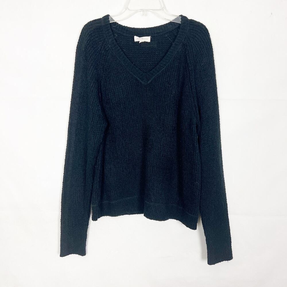 Promesa Pullover Black Chunky Knit Sweater Size Small